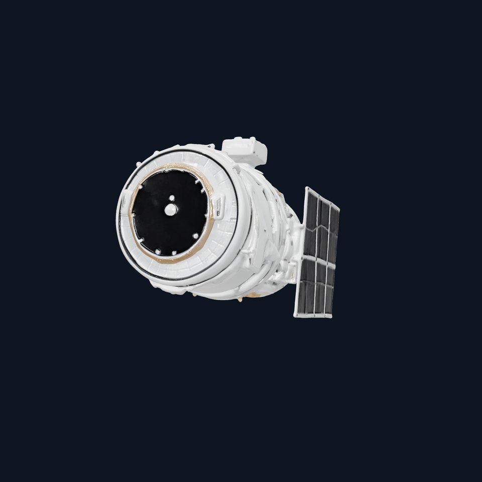 Satellite model pack with solar panel array model pack